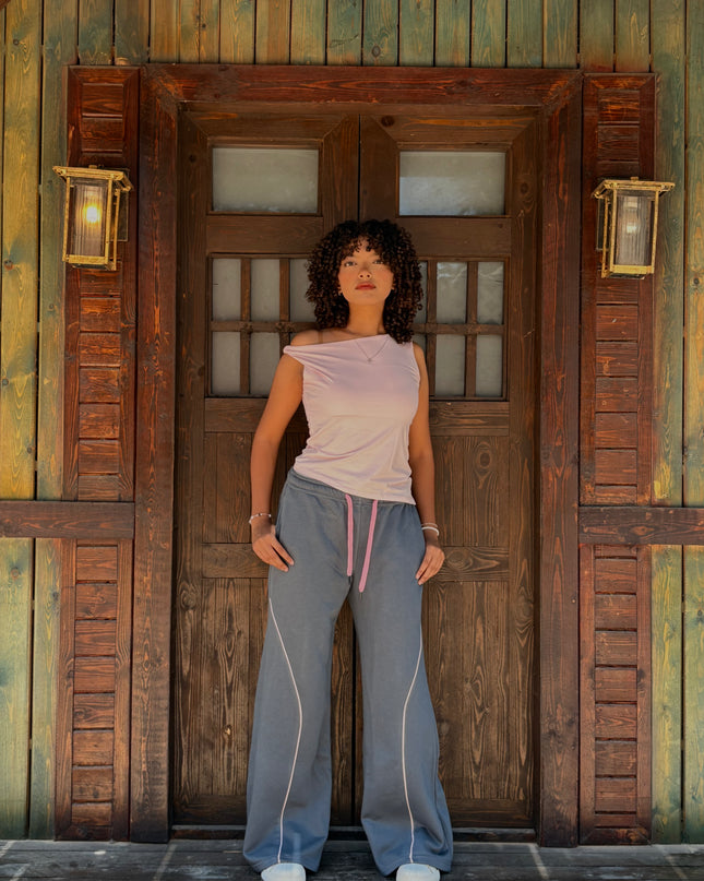 One-Shoulder Casual Crop Top