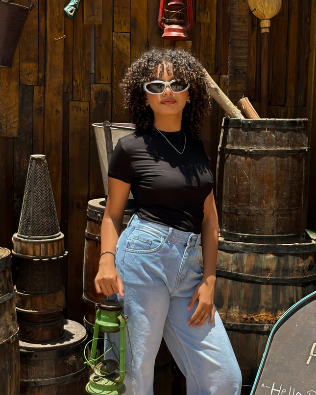 Denim Wide Leg Jeans