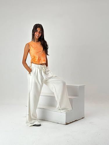 White Linen Wide-Leg Pants